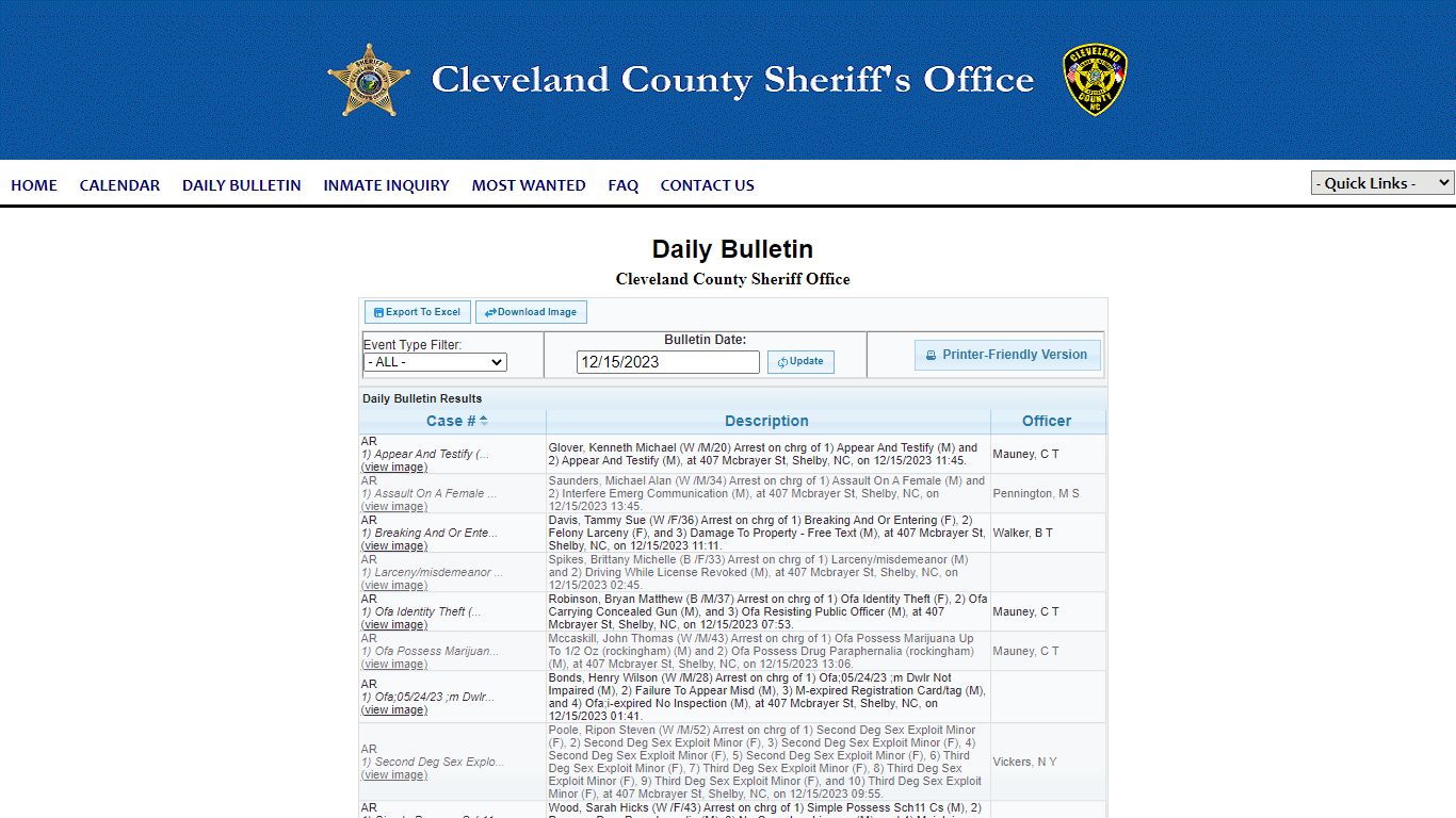 Cleveland County Sheriff Office P2C